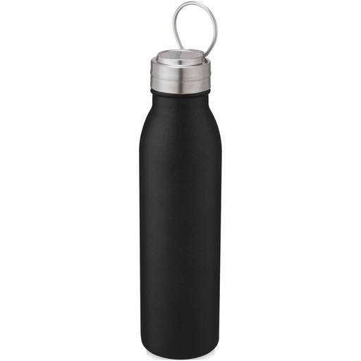 Bidon ze stali nierdzewnej Harper o pojemności 700 ml z metalową pętelką 100678 - Czarny