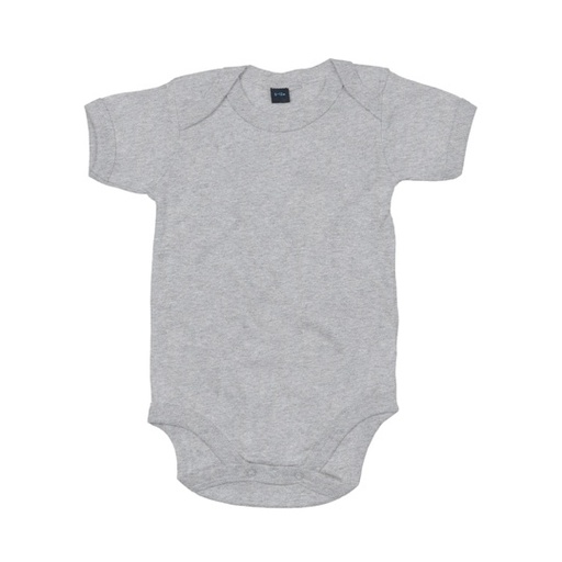 Body niemowlęce krótkim rękawem BZ10 - Heather Grey Melange