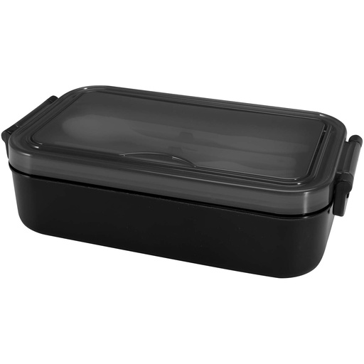 Zestaw Snappy pudełko na lunch ze sztućcami 113420 - Czarny