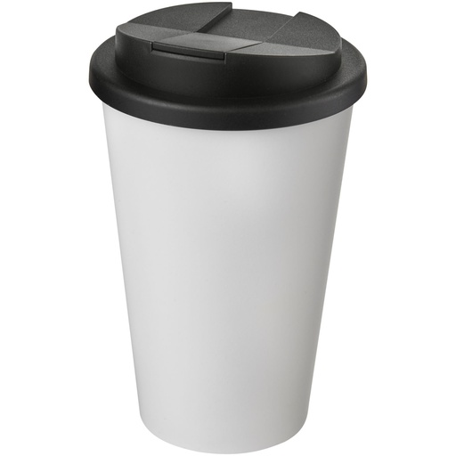 Kubek Americano® 350 ml z pokrywką chroniącą przed rozlaniem 210695 - Biało-czarny