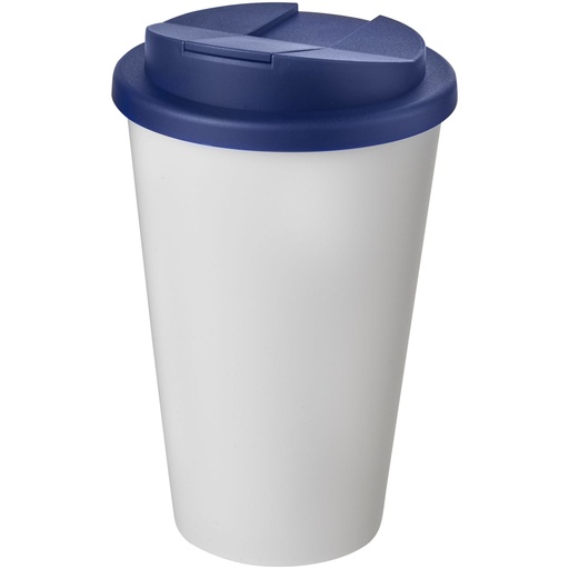 Kubek Americano® 350 ml z pokrywką chroniącą przed rozlaniem 210695 - Biało-niebieski