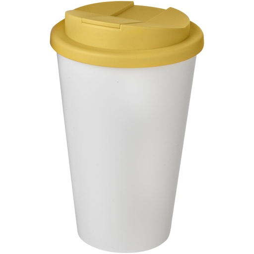 Kubek Americano® 350 ml z pokrywką chroniącą przed rozlaniem 210695 - Biało-żółty
