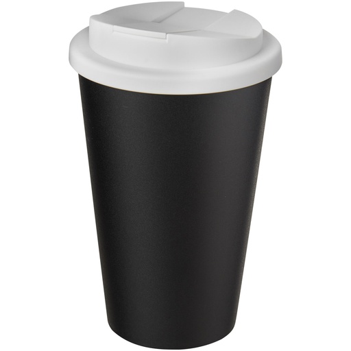 Kubek Americano® 350 ml z pokrywką chroniącą przed rozlaniem 210695 - Czarno-biały