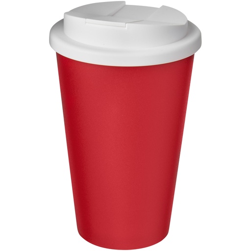 Kubek Americano® 350 ml z pokrywką chroniącą przed rozlaniem 210695 - Czerwono-biały