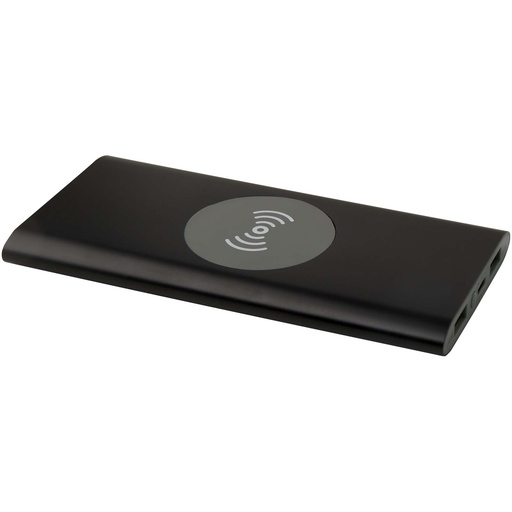 Juice bezprzewodowy powerbank o pojemności 8000 mAh Type-C z aluminium pochodzącego z recyklingu 124385 - Czarny