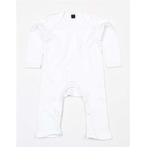 Body niemowlece z dlugim rekawem Bawelna Organiczna Interlock BZ13 - White