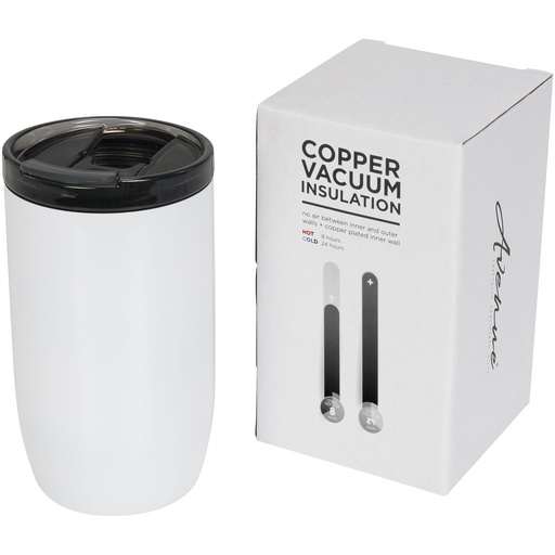 Kubek z miedzianą izolacją próżniową Lagom 380 ml 100548 - Biały