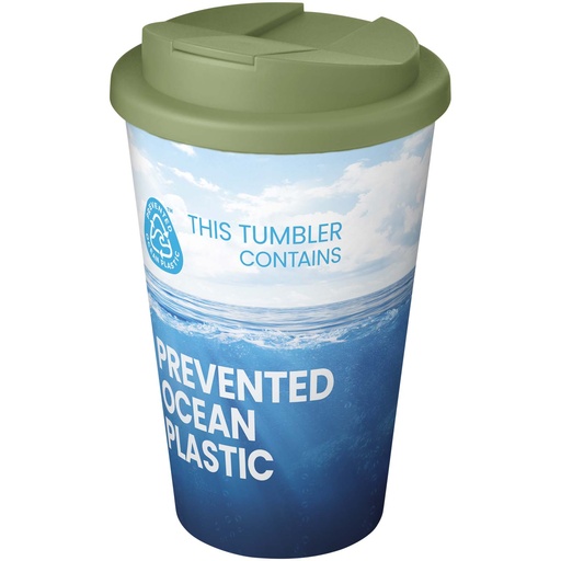 Brite-Americano® POP 350 ml termoizolowany kubek z pokrywką zabezpieczającą przed rozlaniem 210795 - Melanż zielony
