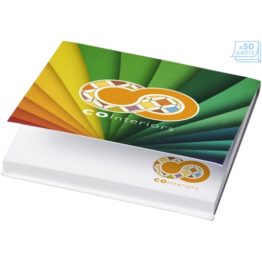 Karteczki samoprzylepne Sticky-Mate® 75x75mm w miękkiej okładce 21098004 - Biały