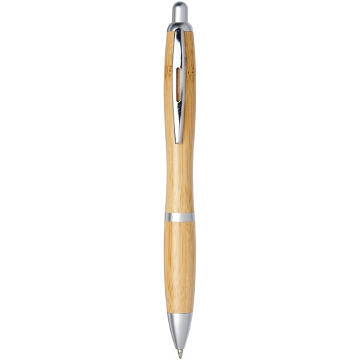 Bambusowy długopis Nash 107378 - Naturalno-srebrny