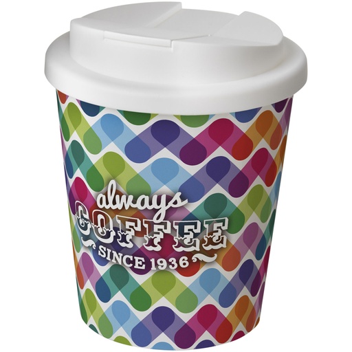 Brite-Americano® Espresso 250 ml tumbler with spill-proof lid 210698 - Biały