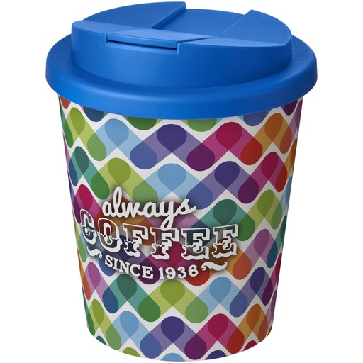 Brite-Americano® Espresso 250 ml tumbler with spill-proof lid 210698 - Biało-środkowy niebieski