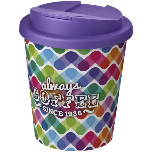 Brite-Americano® Espresso 250 ml tumbler with spill-proof lid 210698 - Biało-fioletowy