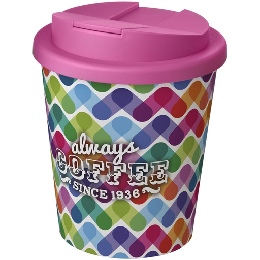 Brite-Americano® Espresso 250 ml tumbler with spill-proof lid 210698 - Biało-różowy