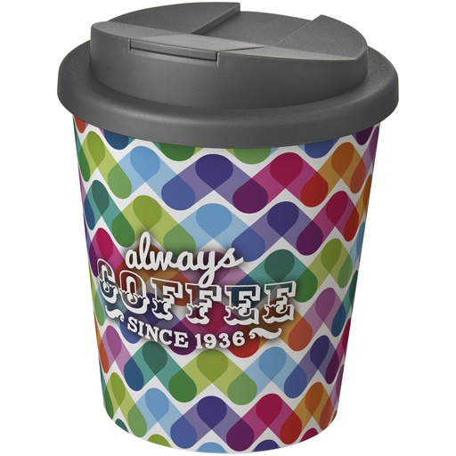 Brite-Americano® Espresso 250 ml tumbler with spill-proof lid 210698 - Biało-szary