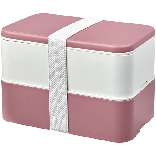 MIYO Renew dwuczęściowy lunchbox 210182 - Różowo-kość słoniowa-biały