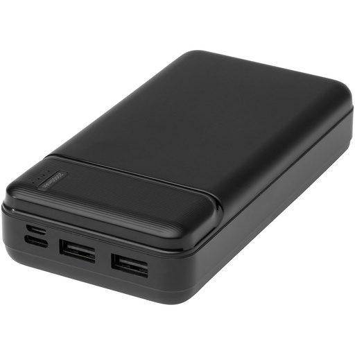Loop powerbank o pojemności 20 000 mAh z tworzyw sztucznych pochodzących z recyklingu 124322 - Czarny