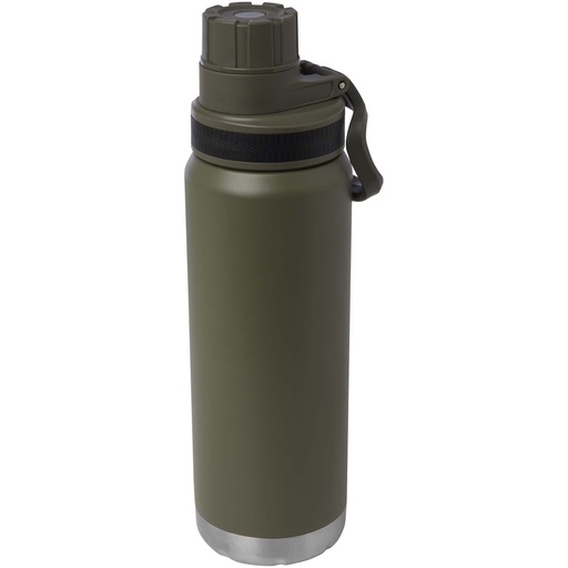 Butelka Fortis z recyklingowanej stali nierdzewnej, z miedzianą izolacją próżniową, o pojemności 700 ml, z certyfikatem RCS 100842 - Leśny zielony