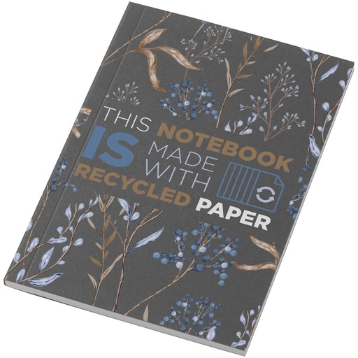 Notatnik A6 Novella Austen Colours z miękką okładką z materiału z recyklingu, 50 kartek 210263 - Węgiel drzewny