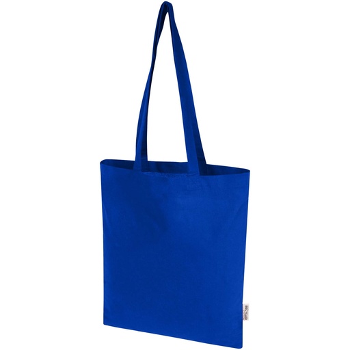 Madras Blend torba na zakupy z bawełny z recyklingu z certyfikatem GRS o gramaturze 140 g/m² i pojemności 7l 120760 - Królewski niebieski