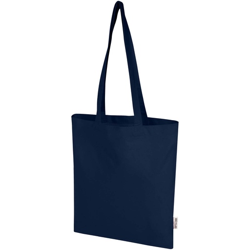 Madras Blend torba na zakupy z bawełny z recyklingu z certyfikatem GRS o gramaturze 140 g/m² i pojemności 7l 120760 - Granatowy