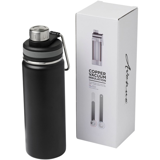 Miedziany, izolowany próżniowo bidon Gessi o pojemności 590 ml 100644 - Czarny