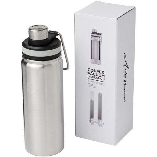 Miedziany, izolowany próżniowo bidon Gessi o pojemności 590 ml 100644 - Srebrny