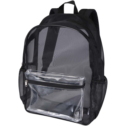 Mesh plecak z materiału pochodzącego z recyklingu o pojemności 18 l 130137 - Czarny