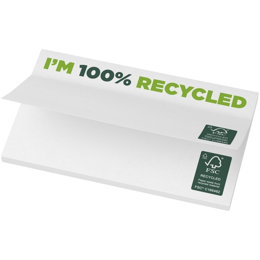 Karteczki samoprzylepne z recyklingu o wymiarach 127 x 75 mm Sticky-Mate® 21288014 - Biały