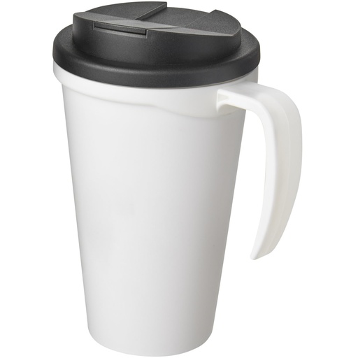 Americano® Grande 350 ml mug with spill-proof lid 210421 - Biało-czarny