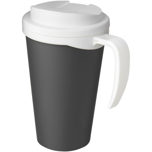 Americano® Grande 350 ml mug with spill-proof lid 210421 - Szaro-biały