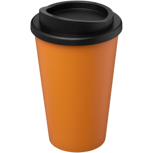 Kubek termiczny americano® o pojemności 350 ml z materiałów pochodzących z recyklingu 210691 - Pomarańczowo-czarny