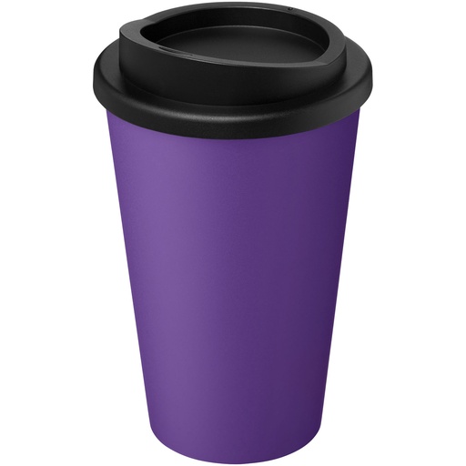 Kubek termiczny americano® o pojemności 350 ml z materiałów pochodzących z recyklingu 210691 - Fioletowo-czarny