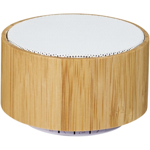 Bambusowy głośnik Cosmos z funkcją Bluetooth® 124100 - Naturalno-biały