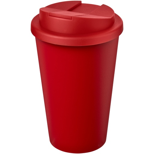 Kubek Americano® Eco z recyklingu o pojemności 350 ml z pokrywą odporną na zalanie 210425 - Czerwony