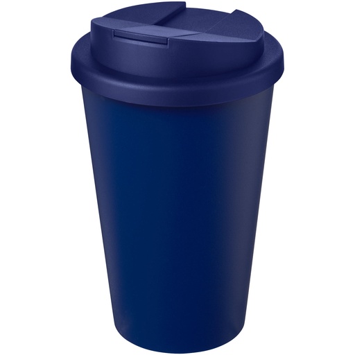 Kubek Americano® Eco z recyklingu o pojemności 350 ml z pokrywą odporną na zalanie 210425 - Niebieski