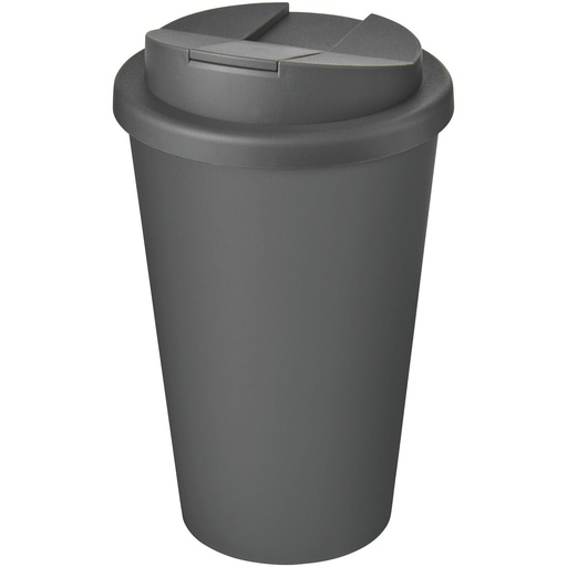 Kubek Americano® Eco z recyklingu o pojemności 350 ml z pokrywą odporną na zalanie 210425 - Szary