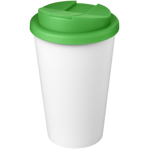 Kubek Americano® Eco z recyklingu o pojemności 350 ml z pokrywą odporną na zalanie 210425 - Zielono-biały