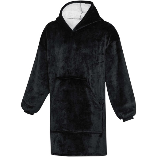 Denali kocyk z kapturem z certyfikatem GRS 113328 - Czarny