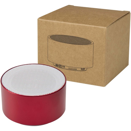 Ankaa bezprzewodowy głośnik Bluetooth® o mocy 3 W z recyklingowanego aluminium 124486 - Czerwony