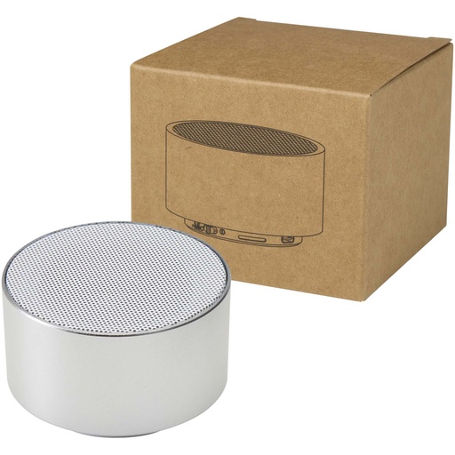 Ankaa bezprzewodowy głośnik Bluetooth® o mocy 3 W z recyklingowanego aluminium 124486 - Srebrny