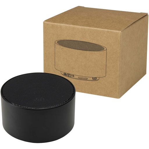 Ankaa bezprzewodowy głośnik Bluetooth® o mocy 3 W z recyklingowanego aluminium 124486 - Czarny