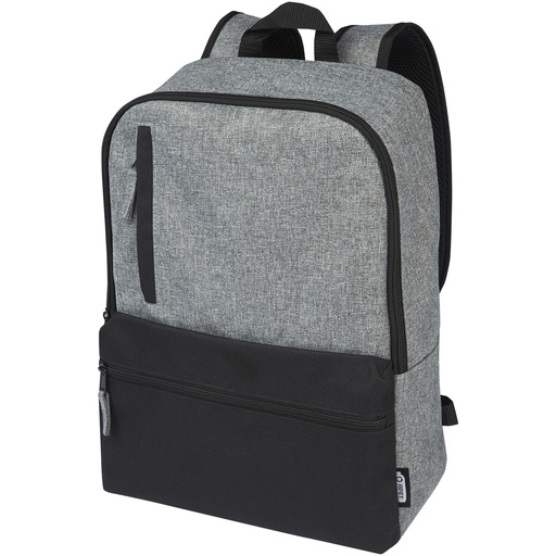 Reclaim 15-calowy plecak na laptopa 14 l z recyklingu 120655 - Czarno-melanż szary