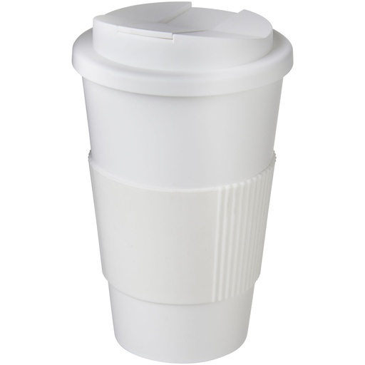 Kubek Americano® 350 ml z uchwytem i pokrywką chroniącą przed rozlaniem 210696 - Biały