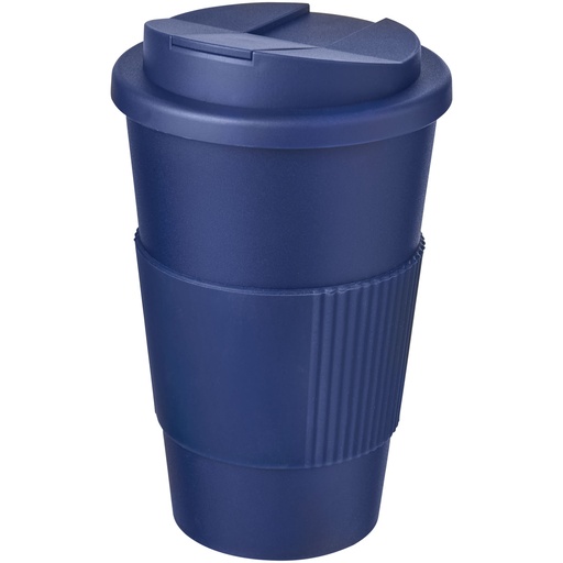 Kubek Americano® 350 ml z uchwytem i pokrywką chroniącą przed rozlaniem 210696 - Niebieski