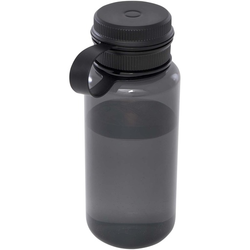 Butelka sportowa Ryder z materiału RPET, z certyfikatem RCS, o pojemności 900 ml, z wielofunkcyjną zakrętką 100837 - Czarny