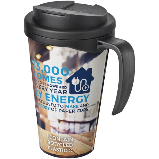 Kubek Brite-Americano® 350 ml z wieczkiem zapobiegającym rozchlapaniu 210420 - Czarny
