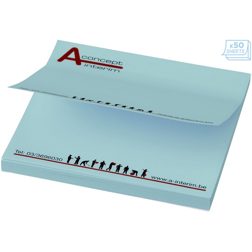 Karteczki samoprzylepne Sticky-Mate® 75x75 21093012 - Jasny niebieski