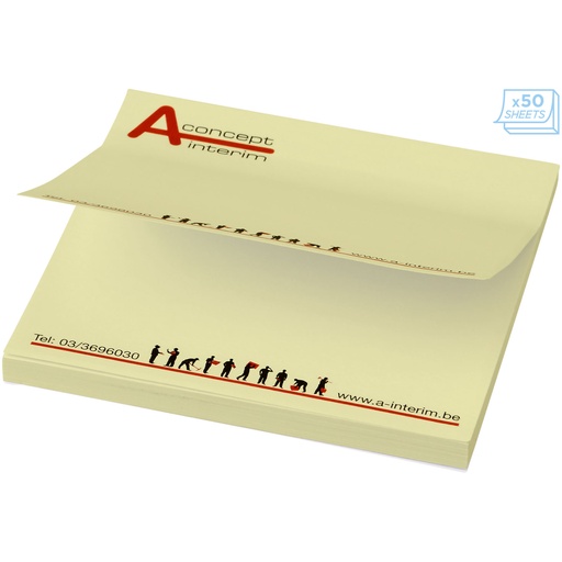 Karteczki samoprzylepne Sticky-Mate® 75x75 21093024 - Jasny żółty
