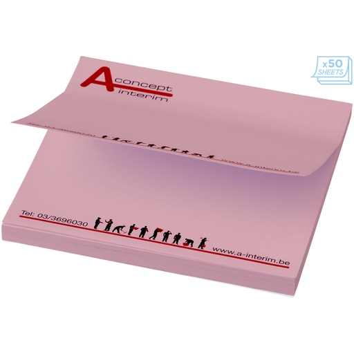 Karteczki samoprzylepne Sticky-Mate® 75x75 21093041 - Jasny różowy